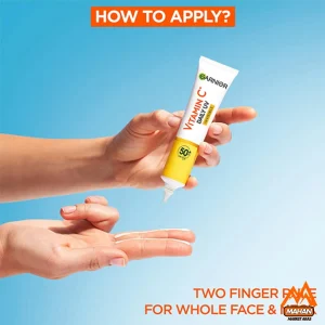 ضد آفتاب فلوئیدی ویتامین سی بی رنگ گارنیر Garnier با spf50 حجم 40 میل