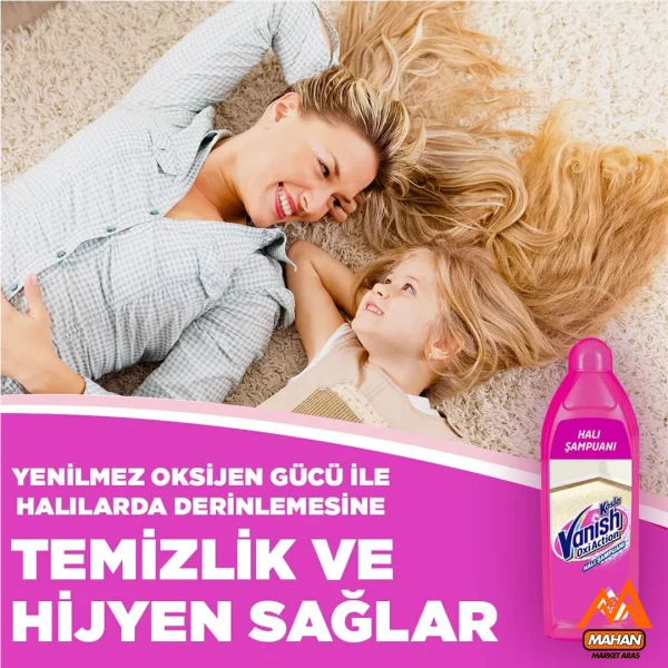 شامپو فرش ونیش Vanish مدل Kosla Oxi Action مناسب مصرف ماشینی حجم 850 میل Vanish Kosla Oxi Action Halı Şampuanı Makinede 850ml - Image 5