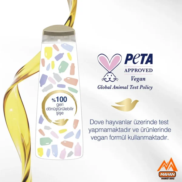شامپو سر داو DOVE تقویت کننده مو حاوی روغن نارگیل حجم 400 میل Dove Hindistan Cevizi Gücü Şampuan 400 ml - Image 5