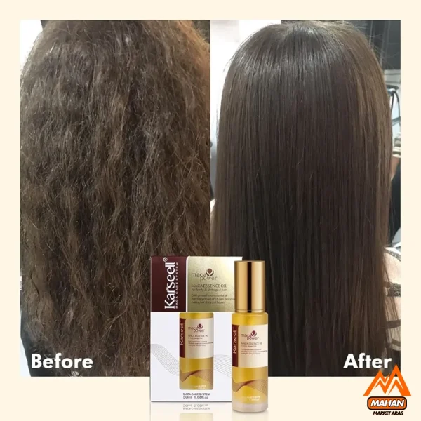 سرم مو آرگان و ماکادمیا کارسل KARSEELL حجم 50 میل karseell maca power argan oil 50ml - Image 6