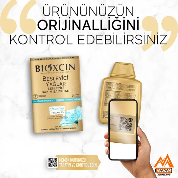 شامپو بدون سولفات و ضد ریزش بیوکسین Bioxcin حاوی ۹ روغن مغذی مناسب موهای خشک و آسیب دیده حجم 300 میل - Image 5