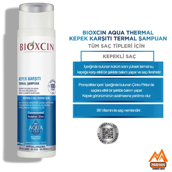 شامپو ضد شوره آکوا ترمال بیوکسین Bioxcin مناسب انواع مو حجم 300 میل - Image 6