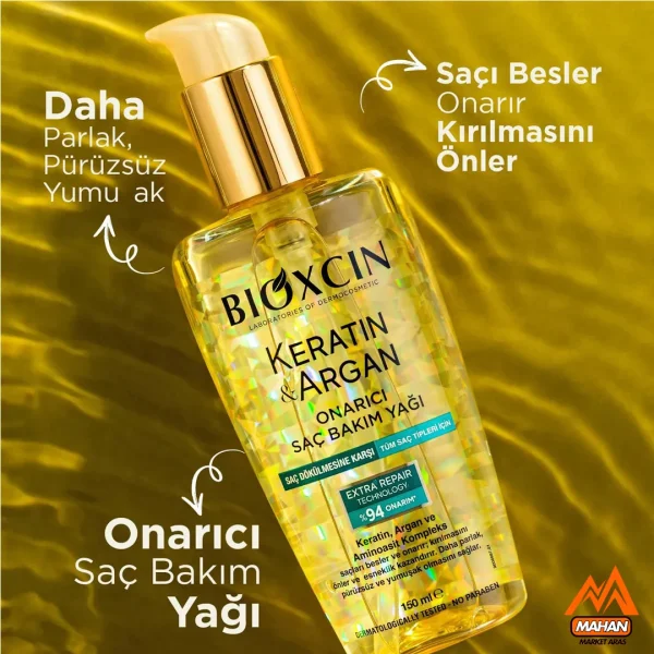 روغن ترمیم کننده و ضد ریزش بیوکسین Bioxcin حاوی کراتین و آرگان حجم 150 میل - Image 7