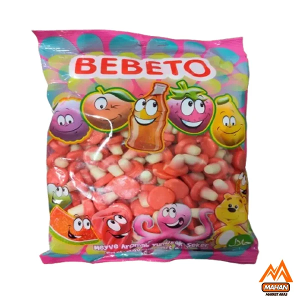 پاستیل ببتو قارچی 1000 گرم Bebeto mushroom Gummy Candy 1000gr