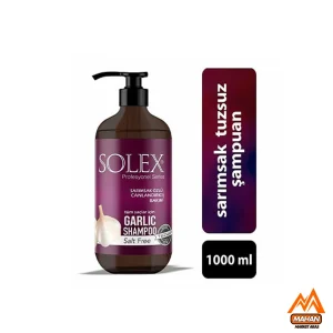 شامپو بدون نمک سولکس SOLEX حاوی عصاره سیر مناسب انواع مو 1000 میل  solex garlic shampoo 1000ml