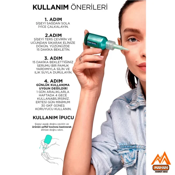 سرم پیلینگ لایه بردار و ضد جوش لورال L'Oreal مدل BRIGHT REVEAL حجم 25 میل - Image 6