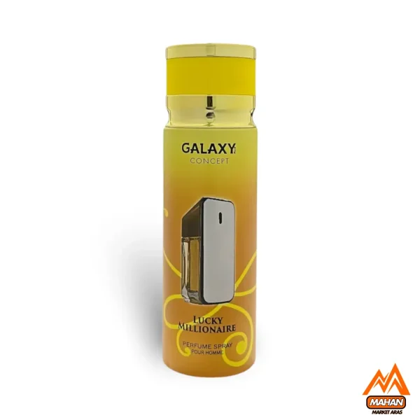 اسپری ضدتعرق مردانه گلکسی Galaxy مدل Lucky Millionaire حجم 200 میل
