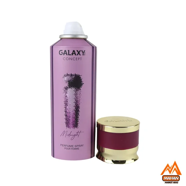 اسپری ضدتعرق زنانه گلکسی Galaxy مدل Midnight حجم 200 میل