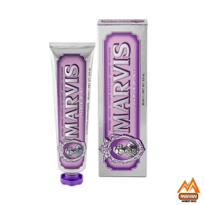 خمیردندان مارویس، خمیردندان Jasmin Mint، خمیردندان یاس و نعناع، Marvis Toothpaste، خمیردندان 85 میل ، خمیردندان لوکس، طعم یاس، تازگی نفس، بهداشت دهان، مراقبت از لثه، خمیردندان ایتالیایی