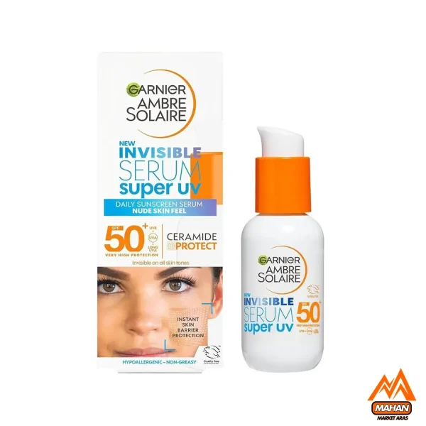 سرم ضد آفتاب گارنیر Garnier مدل Invisible Super Uv با SPF50 حجم 30 میل