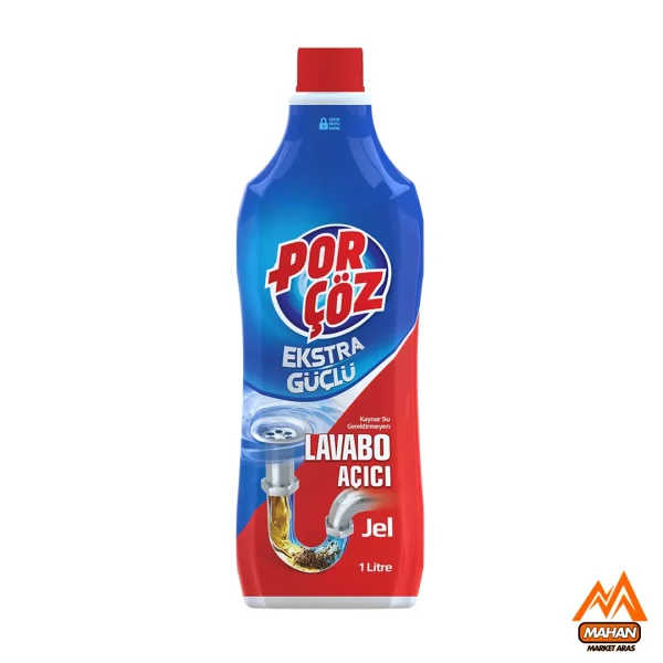 ژل لوله بازکن پورچوز Porçöz مدل Lavabo Açıcı حجم 1000 میل
