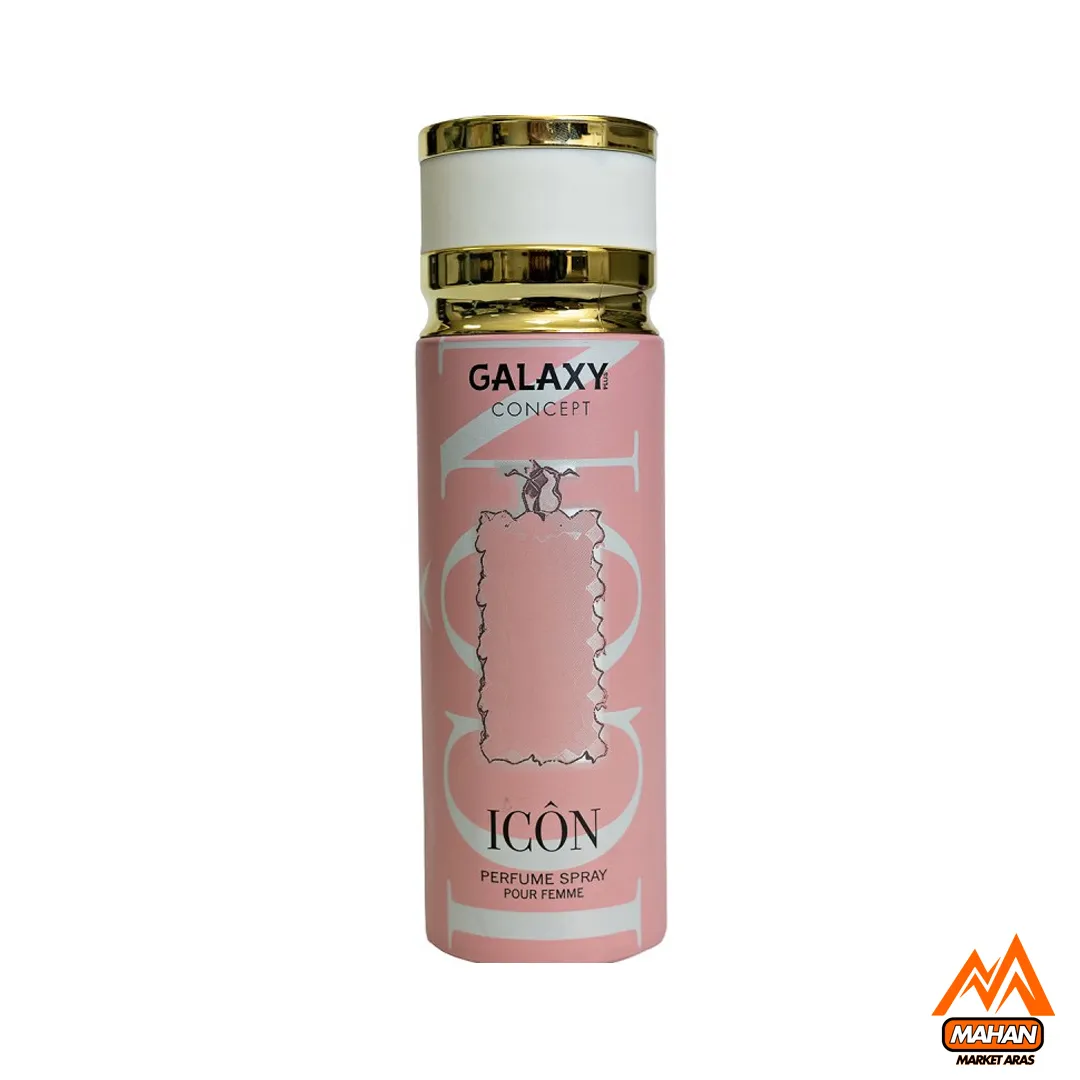 اسپری ضدتعرق زنانه گلکسی اسپری Galaxy مدل Icon اسپری زنانه با حجم 200 میل اسپری ضدتعرق گلی اسپری گلکسی Icon اسپری با ماندگاری بالا اسپری لوکس زنانه اسپری مناسب فصول گرم اسپری ضدتعرق با رایحه گلی اسپری ضدتعرق برای بانوان اسپری با کیفیت بالا اسپری با بستهبندی شیک اسپری گلکسی برای روز اسپری با نتهای میوهای اسپری مناسب تابستان اسپری با قیمت مناسب اسپری زنانه لوکس اسپری با رایحه رز اسپری برای پوست حساس اسپری با طراحی مدرن اسپری با پخش بوی عالی اسپری برای اعتمادبهنفس اسپری گلکسی مدل Icon