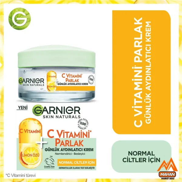 کرم روشن کننده و آبرسان ویتامین سی گارنیر Garnier حجم 50 میل - Image 6