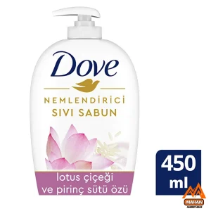 صابون مایع داو DOVE با عصاره گل نیلوفر آبی و برنج حجم ۴۵۰ میل