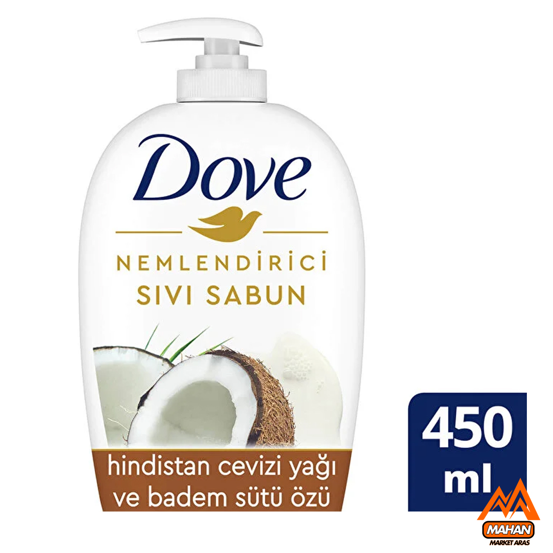 صابون مایع داو DOVE حاوی روغن نارگیل و عصاره شیر بادام حجم ۴۵۰ میل - Image 3