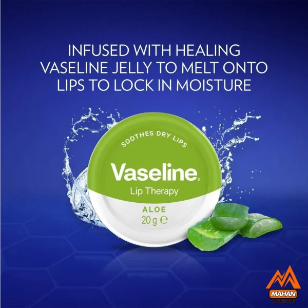 بالم لب وازلین Vaseline Lip Therapy مدل Aloe حجم 20 گرم - Image 4