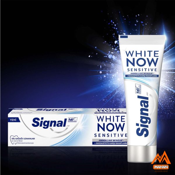 خمیر دندان سفیدکننده سیگنال Signal مدل WHITE NOW مناسب دندان های حساس 75 گرم - Image 5