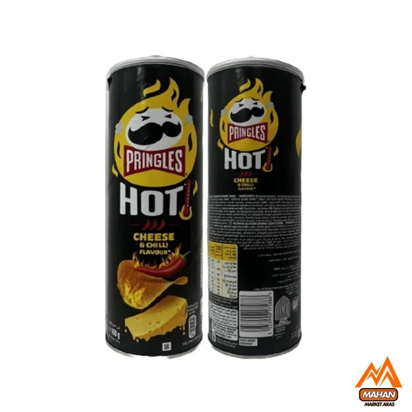 چیپس پرینگلز Pringles طعم پنیری و تند 165 گرم Pringles HOT Flamin Cheese Flavour 165gr
