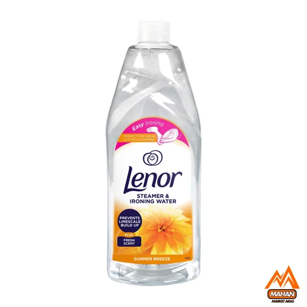 مایع اتو لنور LENOR خوشبو کننده و افزایش دهنده اتو پذیری لباس رایحه Summer Breeze حجم یک لیتری