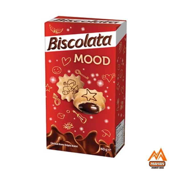 بیسکوئیت با مغز کاکائو بیسکولاتا وزن 40 گرم