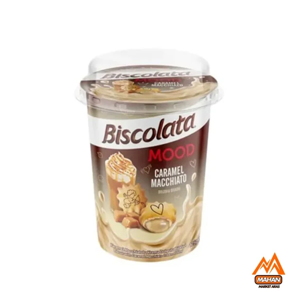 بیسکوئیت با مغز کرم کارامل ماکیاتو شولن بیسکولاتا BISCOLATA حجم 125 گرمی