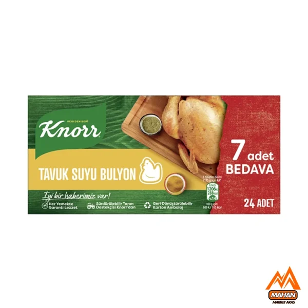 قرص عصاره مرغ 24 عددی کنور Knorr حجم 240 گرم