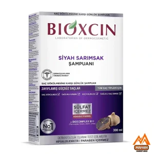 شامپو ضد ریزش و تقویت کننده مو حاوی عصاره سیر سیاه بیوکسین BIOXCIN حجم 300 میل