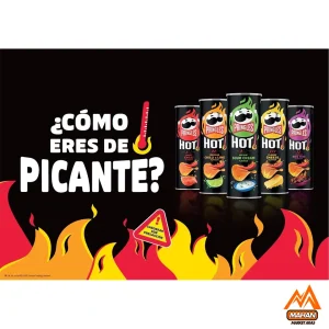 چیپس پرینگلز Pringles طعم تند و خامه ترش 165 گرم Pringles HOT Flamin Pringles HOT Kickin Sour Cream Flavour 165gr