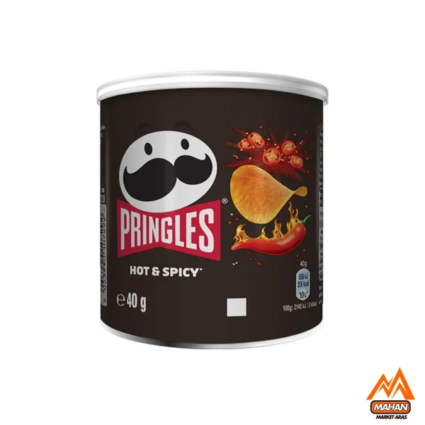 چیپس پرینگلز Pringles طعم تند و اسپایسی 40 گرم Pringles Hot & Spicy Crisps 40gr