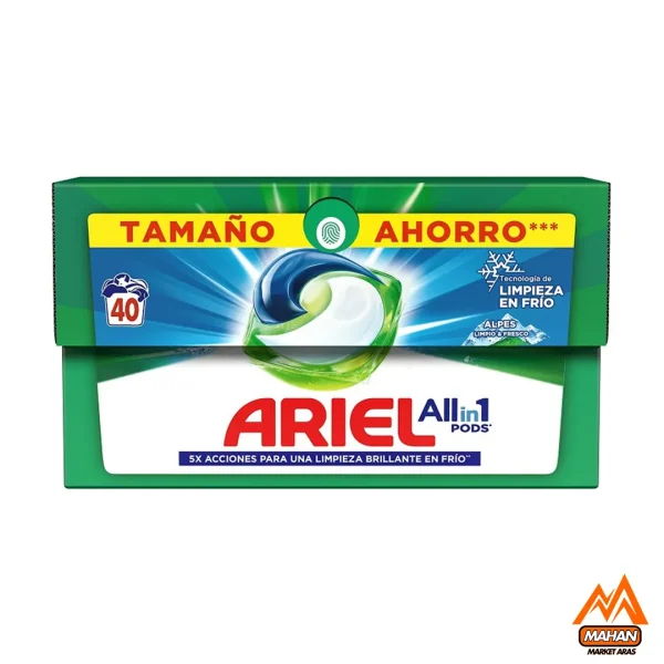 قرص ماشین لباسشویی آریل Ariel مدل Alpine بسته 40 عددی