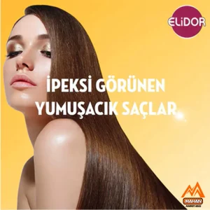 شامپو موی الیدور Elidor مدل İpeksi Yumuşaklık مناسب موهای خشک حجم ۴۰۰ میل