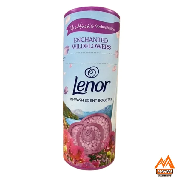 خوشبو کننده استوانه ای لباس لنور Lenor نسخه بهاری خانم هینچ با رایحه گل های وحشی حجم 155 گرم