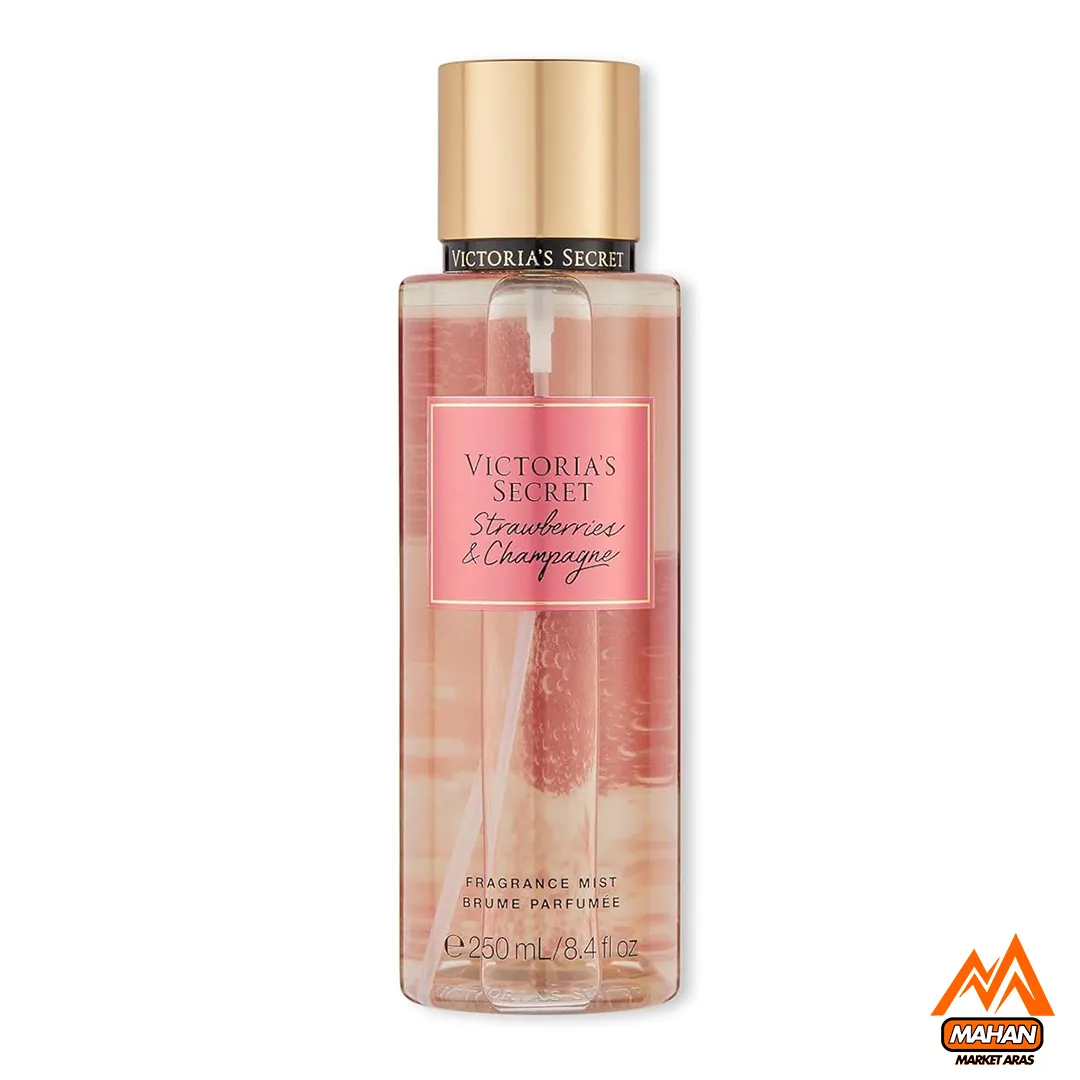 بادی اسپلش ویکتوریا سکرت Strawberry & Champagne 250ml عطر توت فرنگی و شامپاین body mist strawberry champagne victoria secret fragrance mist victoria secret بادی اسپلش برای پوست حساس هیدراتاسیون پوست با بادی اسپلش عطر سبک روزانه رایحه میوهای ویکتوریا سکرت نحوه استفاده بادی اسپلش Strawberry Champagne تاریخچه برند ویکتوریا سکرت عطر لوکس زنانه بادی اسپلش اقتصادی 250ml رایحه fruity floral bubbly