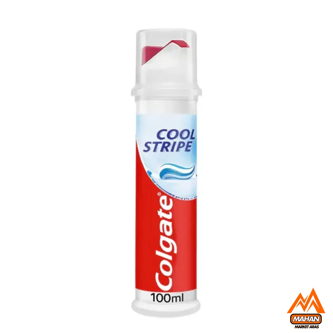 خمیر دندان پمپی کلگیت COLGATE مدل COOL STRIPE حجم 100 میل