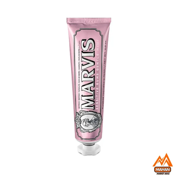 خمیردندان نعناعی لثه های حساس مارویس Marvis مدل Sensitive gums gentle mint حجم 75 میل - Image 2