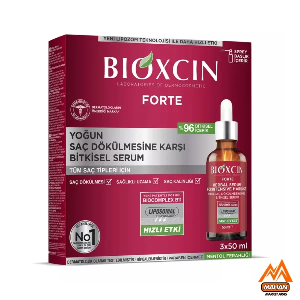 سرم ضد ریزش مو فورت بیوکسین BIOXCIN پک سه عددی حجم 50 میل