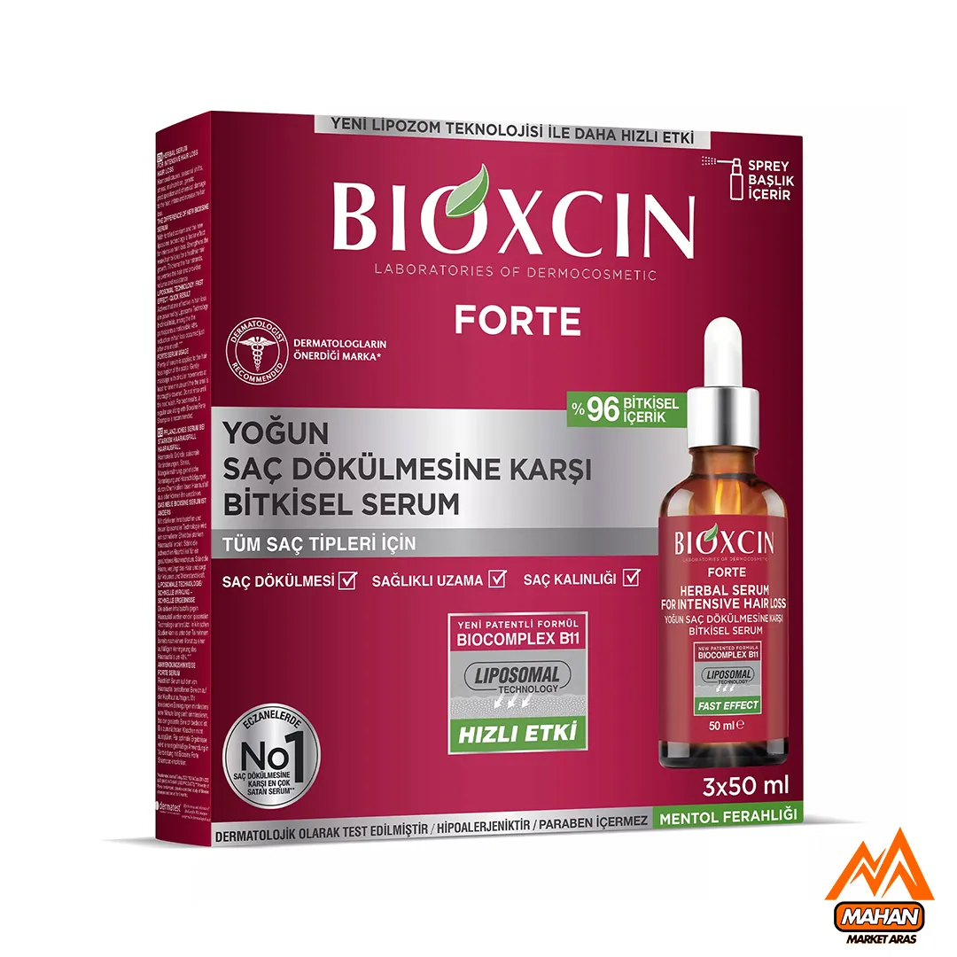 سرم ضد ریزش مو فورت بیوکسین BIOXCIN پک سه عددی حجم 50 میل