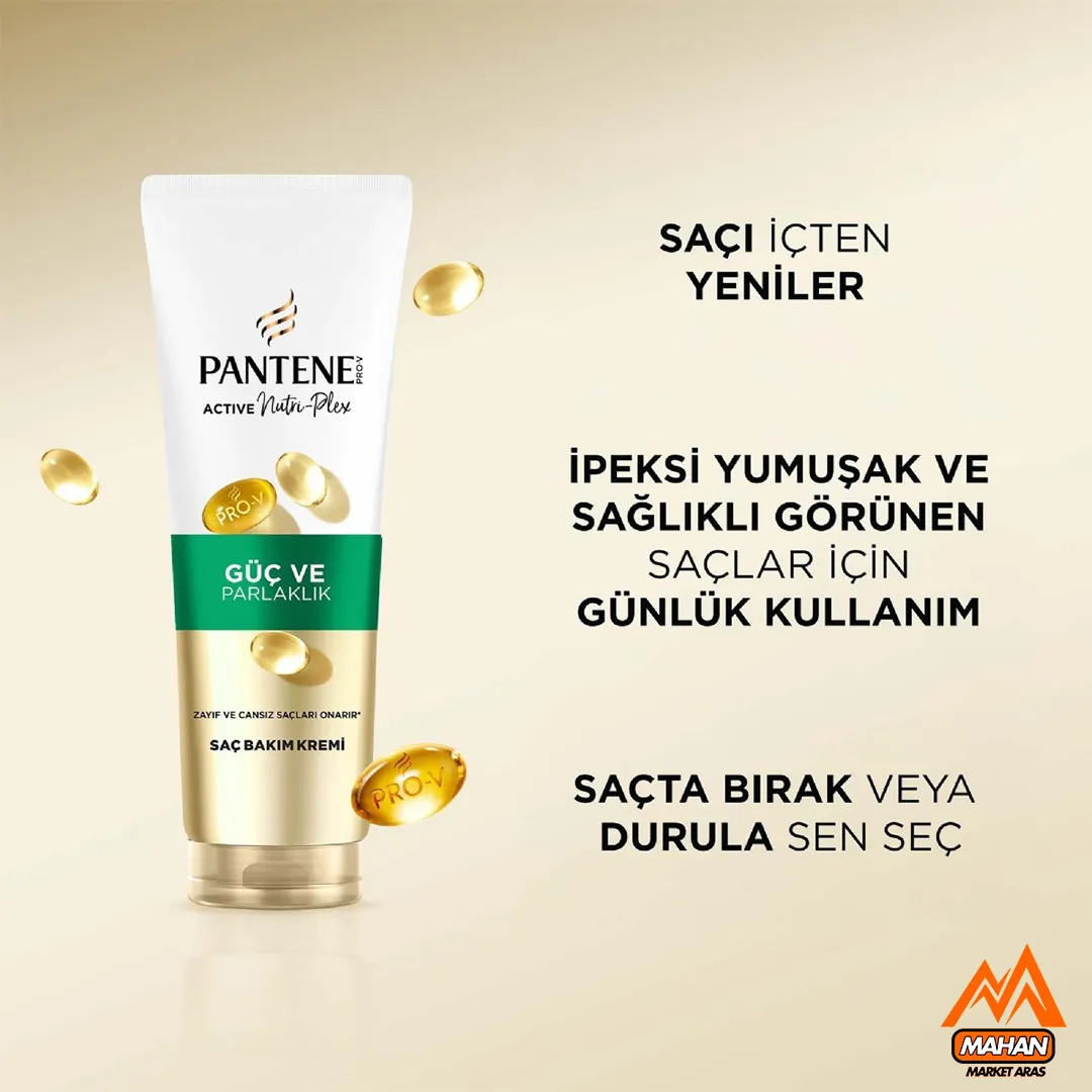 کرم مو پنتن PANTENE مدل Guc ve Parlaklık مناسب موهای ضعیف و کدر حجم 275 میل - Image 4